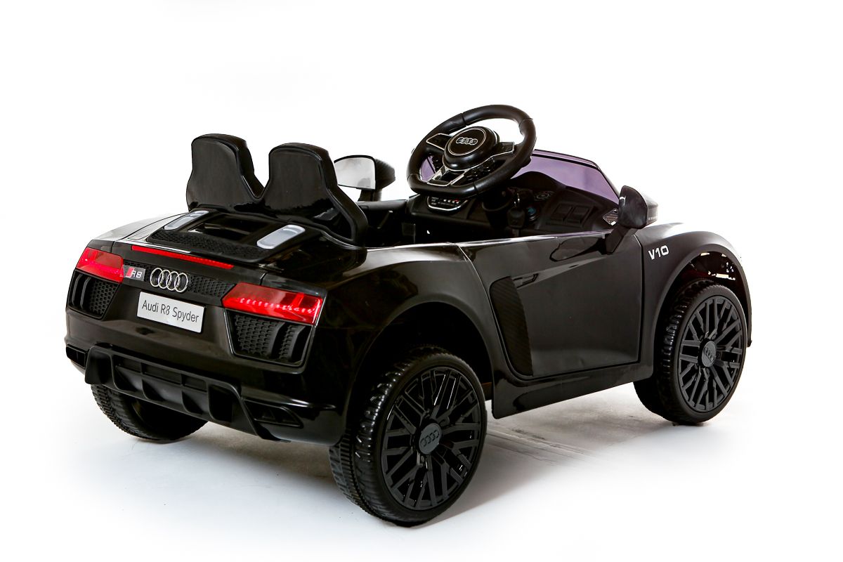 12V Licensed Black Audi R8 Spyder Battery Ride On Car