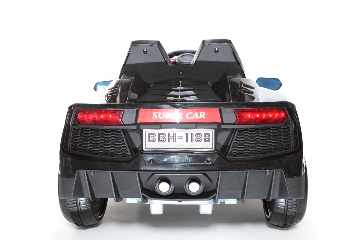 12V Black Roadster Battery Ride On Car