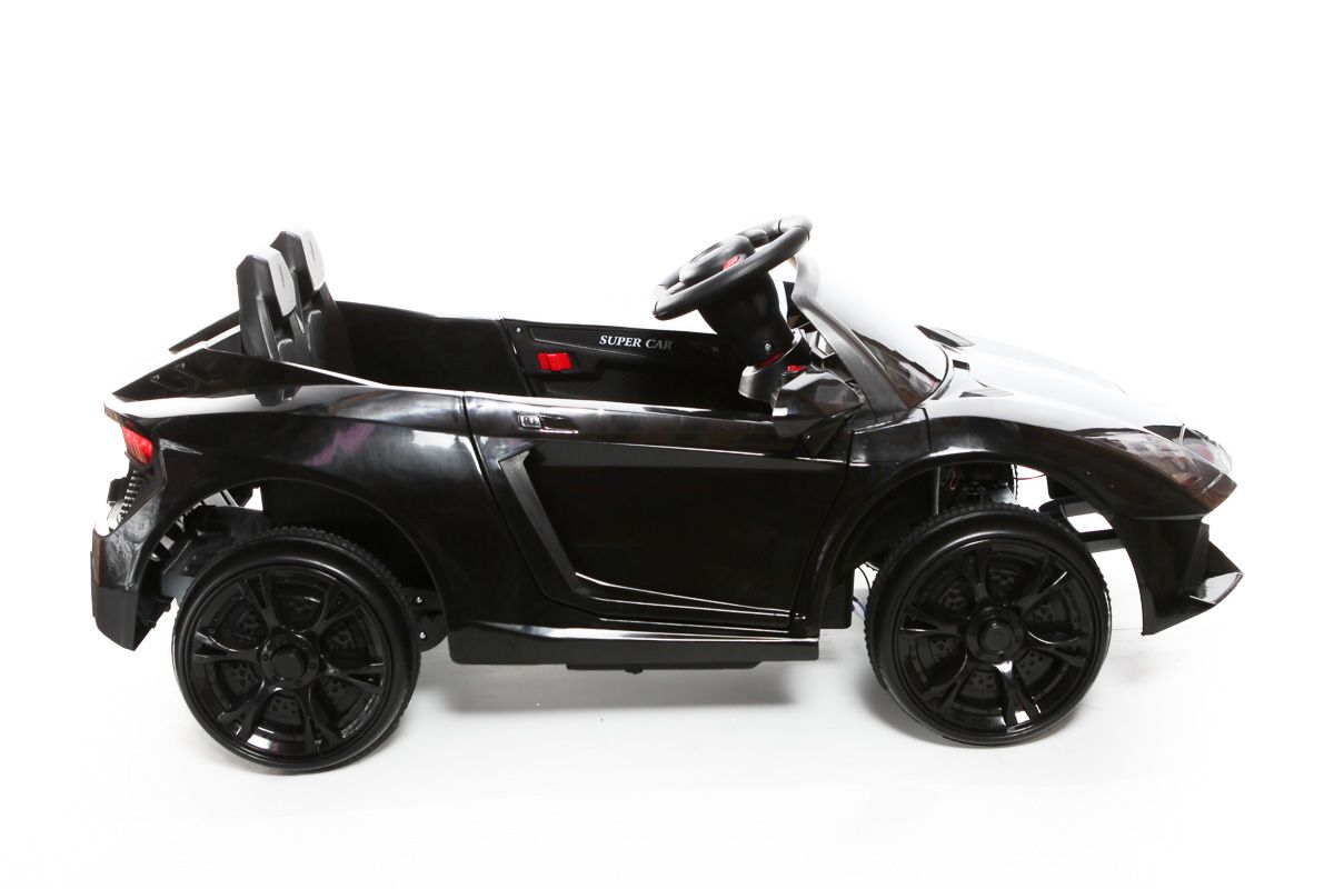 12V Black Roadster Battery Ride On Car