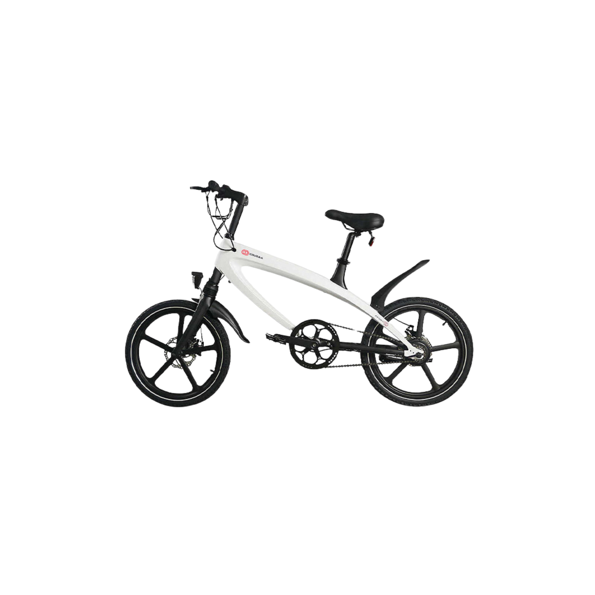 Cruzaa White Electric Bike With  25 km/h Top Speed