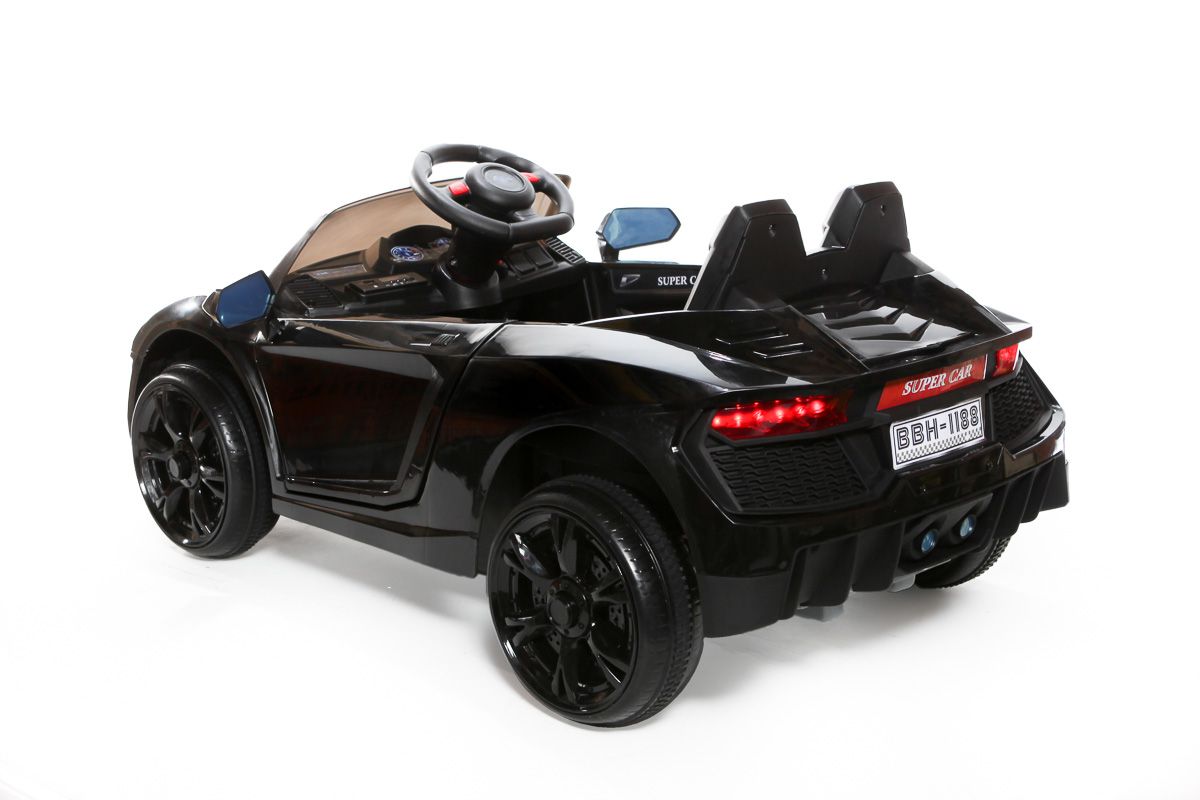 12V Black Roadster Battery Ride On Car