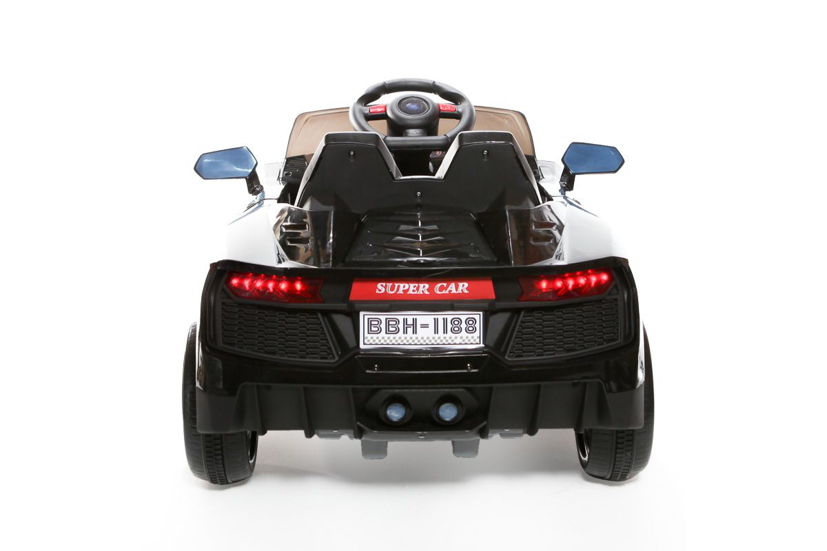 12V Black Roadster Battery Ride On Car