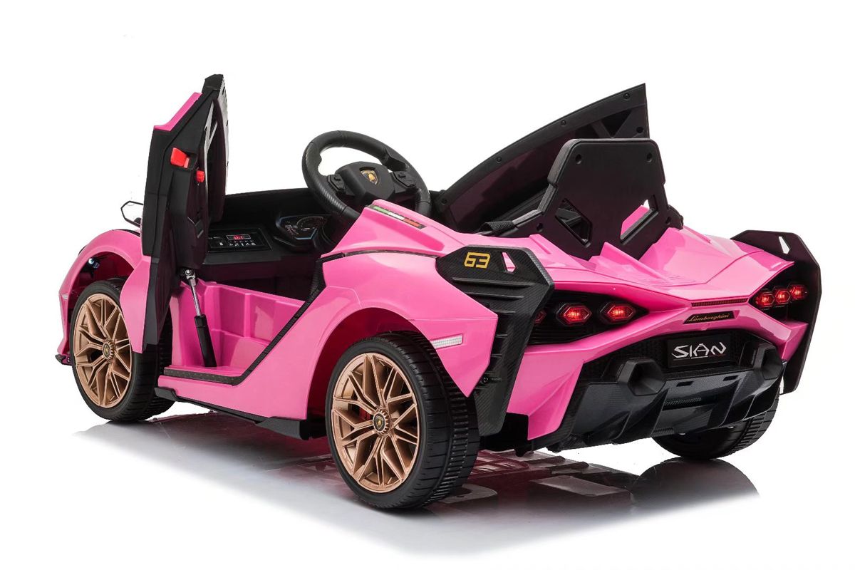 12V Licensed Lamborghini Sian Ride On Car Pink