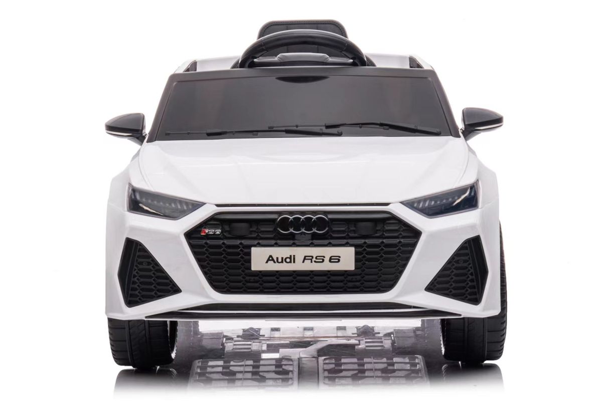 12V Licensed White Audi RS6 Battery Ride On Car